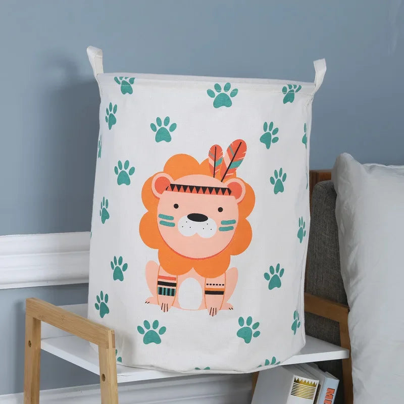 1pc Cloth Art Folding Geometry Dirty Clothes Toys Storage Bucket Household Storage Basket Dirty Clothes Laundry Basket 40*50cm