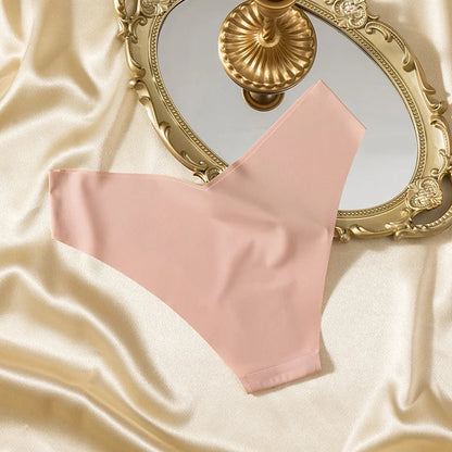 Women's Sexy Silk Panties Seamless Female Underwear Low-Waist High Elasticity Briefs Thongs Women Fashion Lingerie Bikinis Tanga