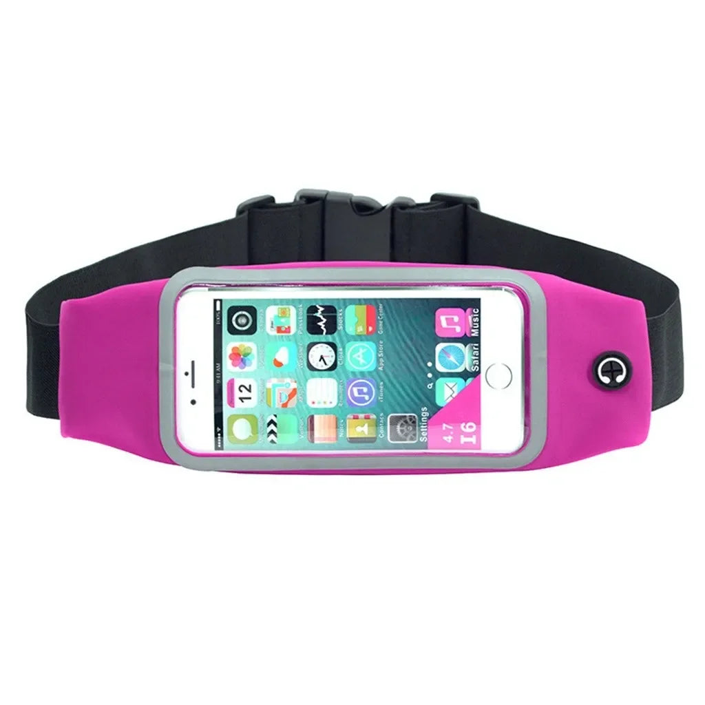 Waterproof Running Waist Bag Phone Touch Screen Pocket Outdoor Jogging Cycling Running Bag Adjustable Pack Purse Sport Belt Bag