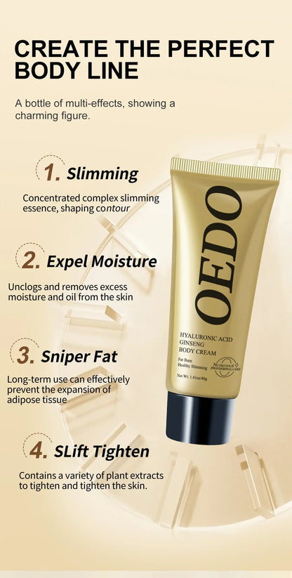 OEDO Ginseng Slimming Cream Reduce Cellulite Lose Weight Burning Fat Health Care Cream Body Skin Whitening Cream