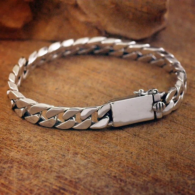 Vintage Gothic Full Skull Bracelet Men\\\'s Motorcycle Riding Rock Bike Hip Hop Punk Jewelry Halloween Gift