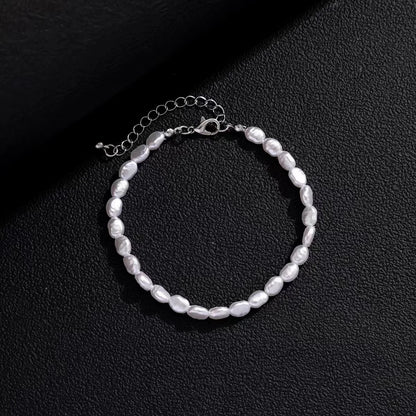 Baroque Imitation Pearl Bracelet Acrylic Beaded Women's Bracelet Fashion Jewelry Trend Accessories Simple Bracelet For Men