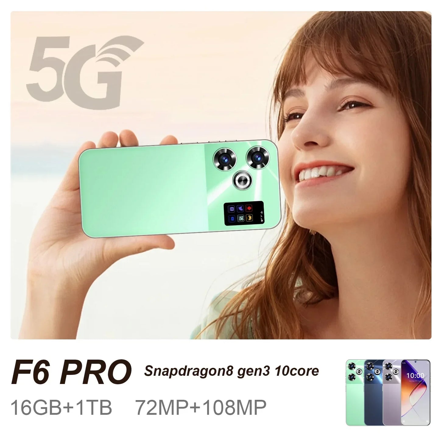 F6 Pro New Cross-Border Mobile Phone Wholesale 2+16G Android 8.1 Large Screen Factory Direct 4G Foreign Trade Phone
