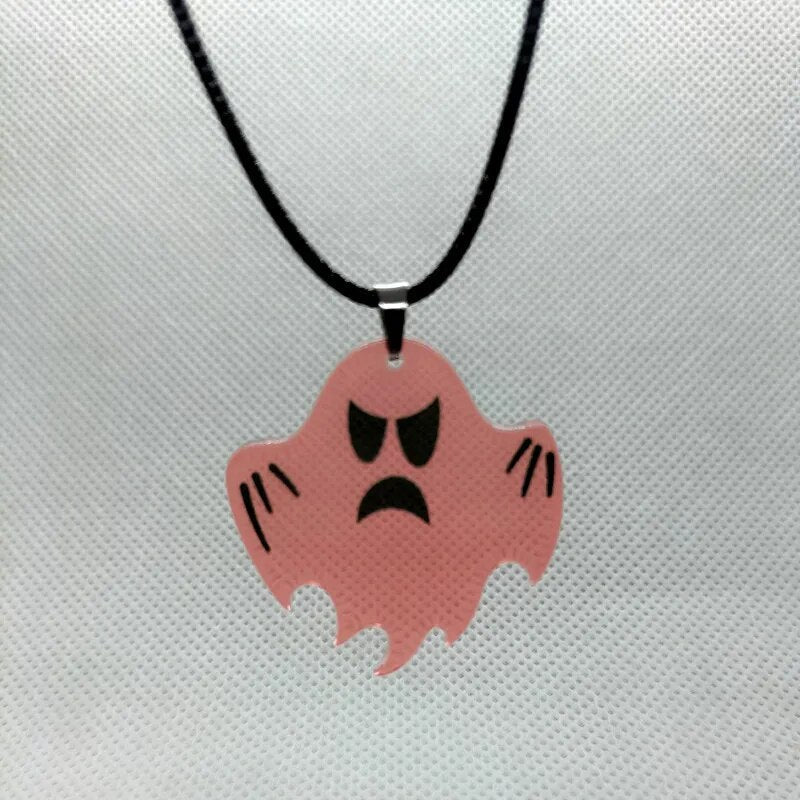 Yungqi Acrylic Bat Pendant Necklaces for Women Girl Minimalist Rope Chain Choker Halloween Animal Necklace Jewelry Collier