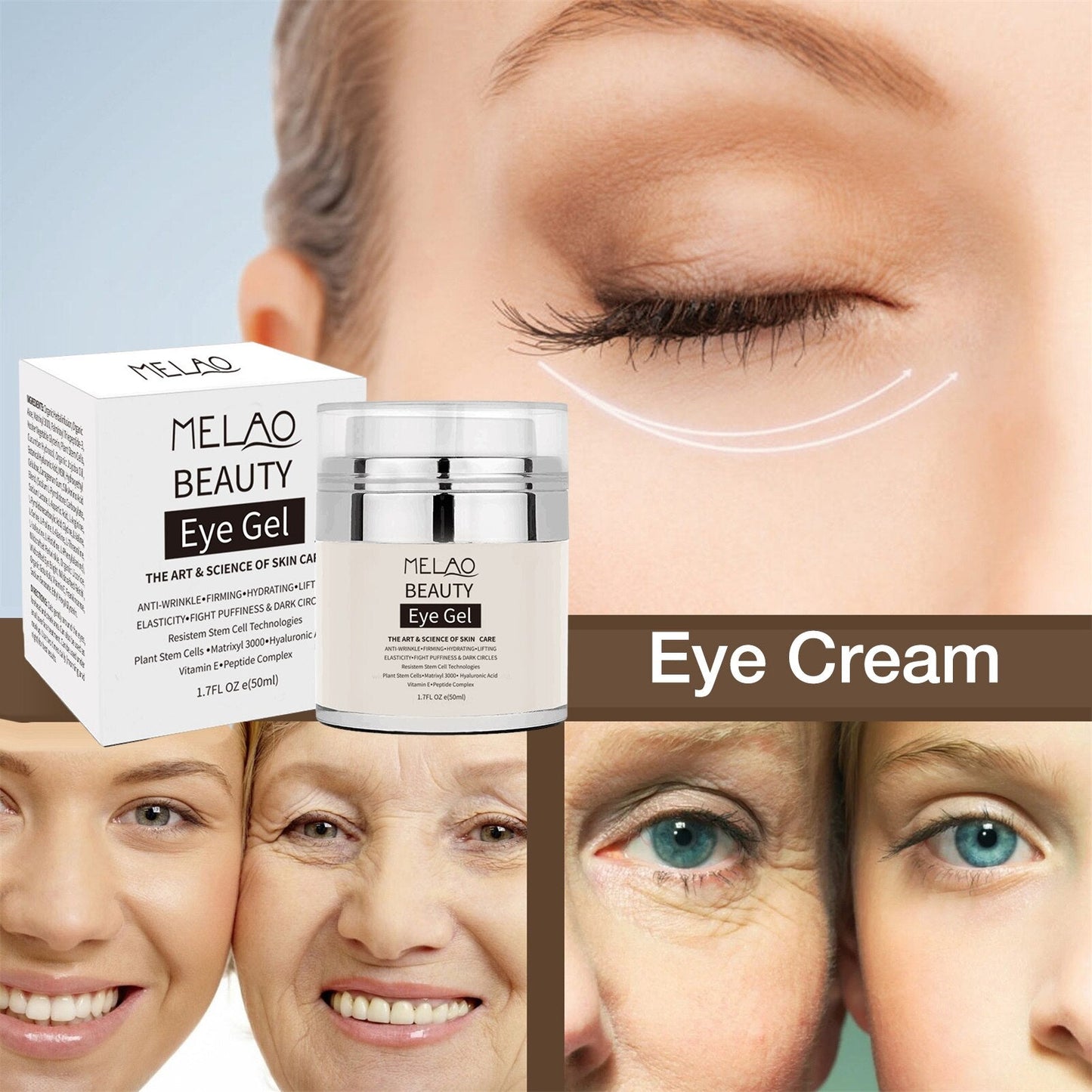 Eye Gel Brightens And Smooths Under Eyes Under Eye Treatments For Dark Circles Skin Firming And Bags Suitable For Women