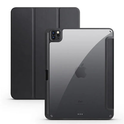 For iPad Pro 12.9 Case 2022 Tablet Case with Pencil Holder Clear Hard Cover Funda for iPad Pro 12 9inch 2022 2021 2020 2018 Case