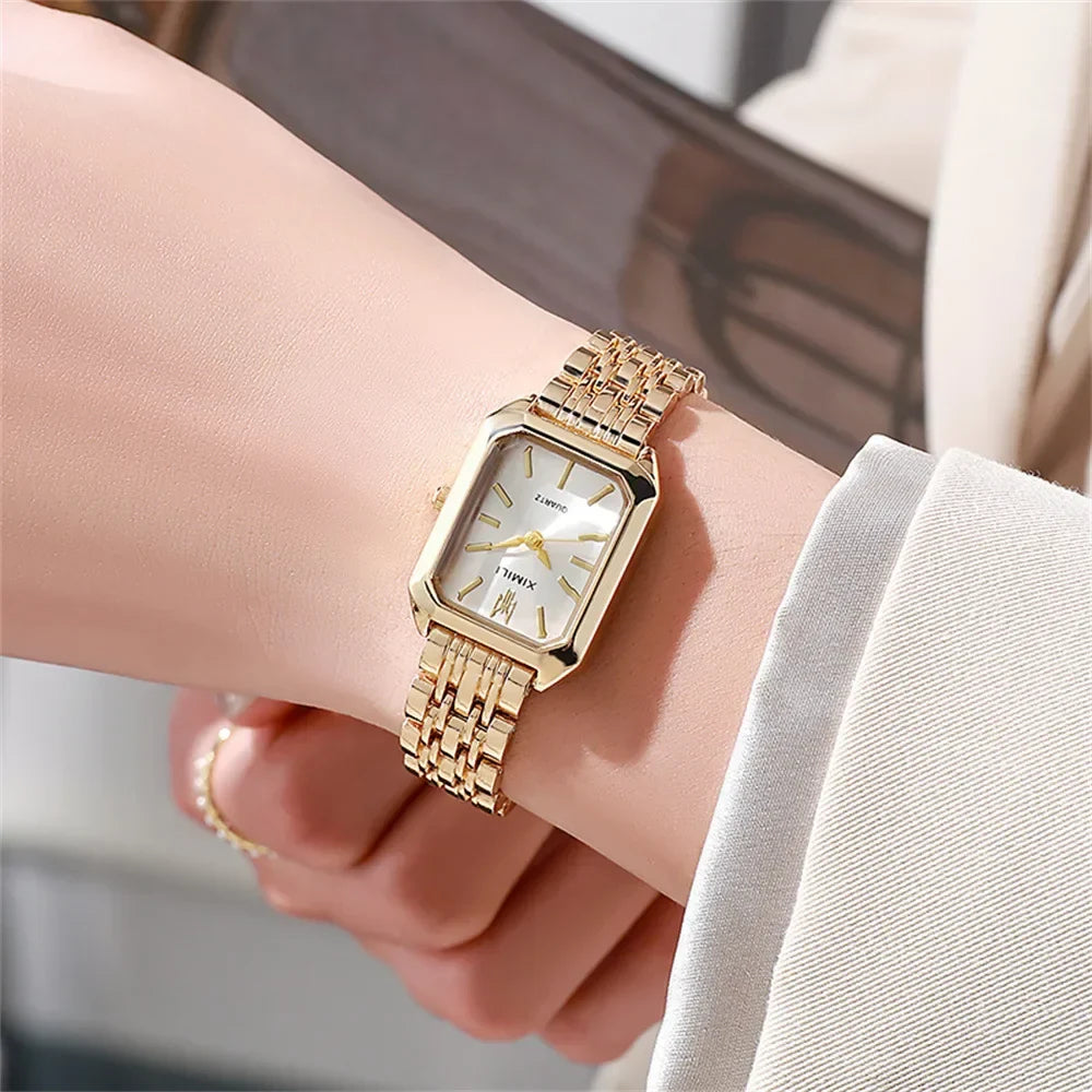 MAYZHISU Luxury Watch for Woman Waterproof Stainless Steel Quartz Ladies Watch High Quality Women's Watches Elegant Female Clock
