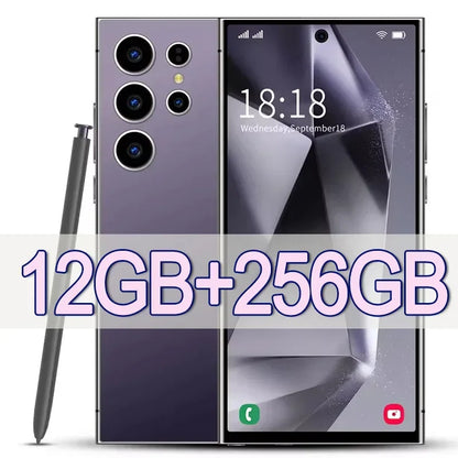2025 New S24 Ultra 7.3HD Original Smartphone Global Version 4G 5G Dual SIM Cellphones Android14 Cell Phone 8000mAh Mobile Phones