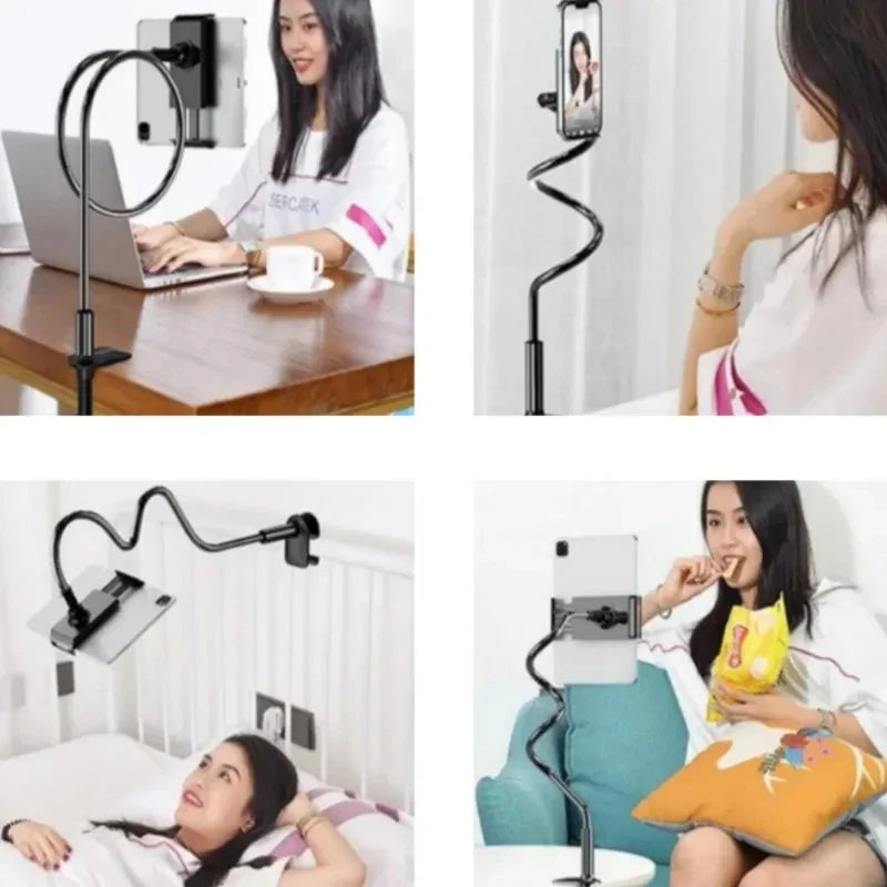 Universal Tablet Stand for Bed Rotatable Phone Holder for 4-12.9'' iPad Samsung Gooseneck Lazy Flexible Long Arm Tablet Bracket