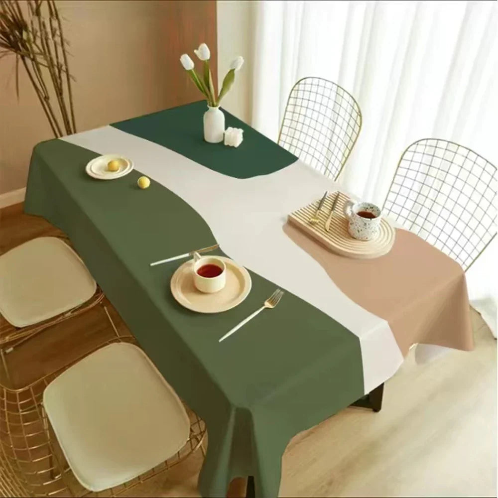 Nordic Simple Rectangular Table Cloth Coffee Table Cloth Geometric Outdoor Picnic Mat Antifouling Table Cloth