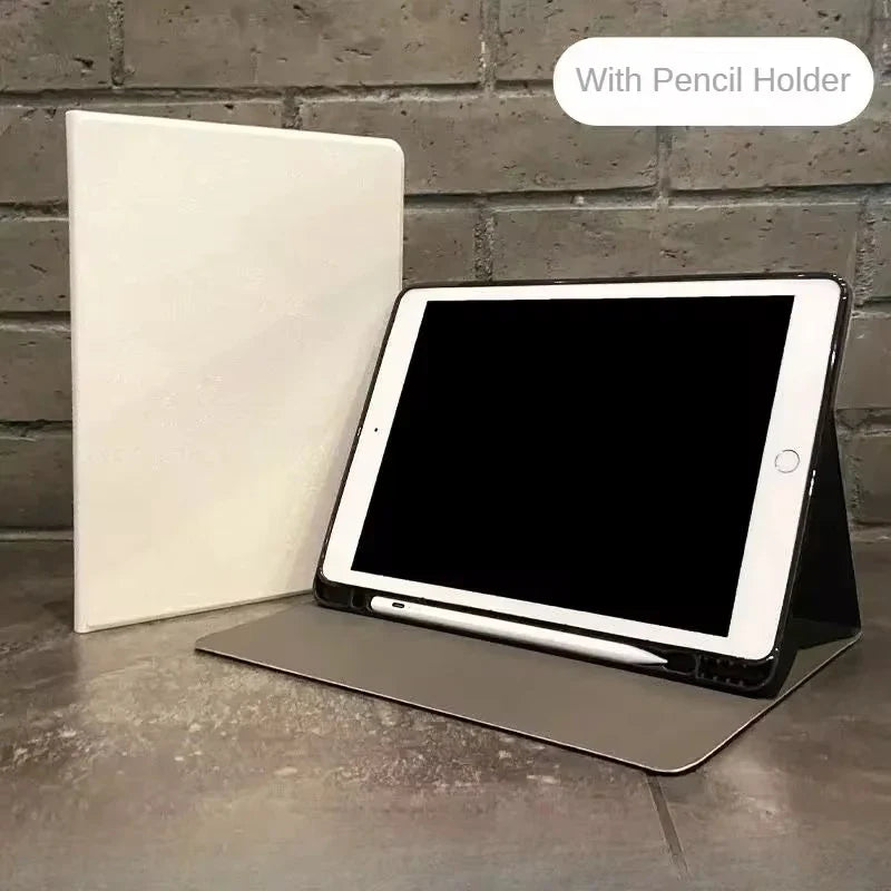 Tablet Cover for IPad 10.2 Case 7/8/9th Generation IPad Air 5 Air 4 10.9 9.7 5th 6th Gen Simple Pink Bow Tie Detachable Cover