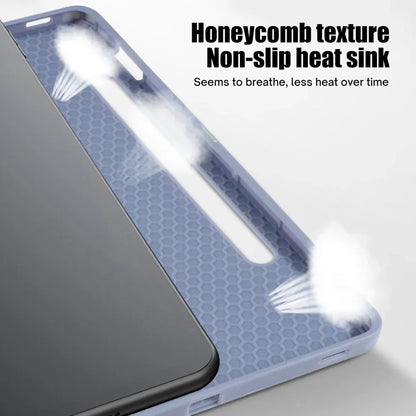 For Samsung Galaxy Tab Case Silicone Tablet Cover for S7/S8/S9 11in S7/S8/S9 Plus 12.4in S6Lite Magnetic Case With Pen Slot