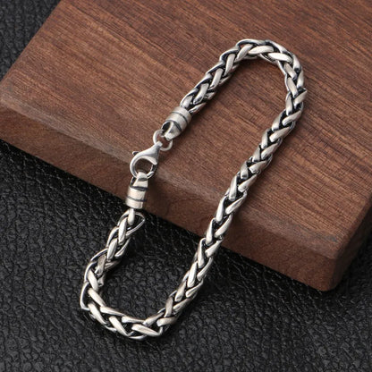 Vintage Gothic Full Skull Bracelet Men\\\'s Motorcycle Riding Rock Bike Hip Hop Punk Jewelry Halloween Gift