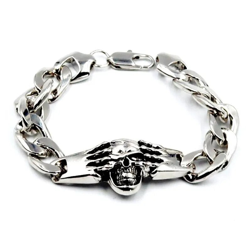 Men\\\\\\'s Vintage Skull Beaded Skull Bracelets Men\\\\\\'s Bracelets Gothic Jewelry Accessories Gifts