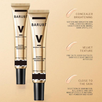 Waterproof Foundation Liquid Foundation And Concealer In 1 Long-lasting Full Coverage  Oil-controlling Concealer For Dry Skin
