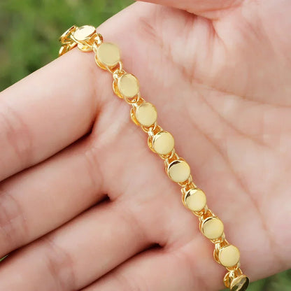 4mm Width Necklace 70CM Muslim Islamic Gold Color Necklace Middle East Arab Turkish Oman Allah Jewelry Never Faded