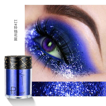 New Glitter Eye Shadow Professional Makeup Monochrome Shining Eyeshadow Sequins Universal Party Cosmetic Palete