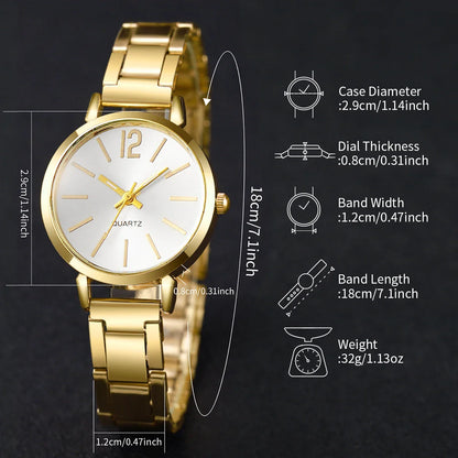 1/3PCS Fashion Women's Watches Stainless Steel Band Analog Quartz Watch Reloj Mujer（Without Box）
