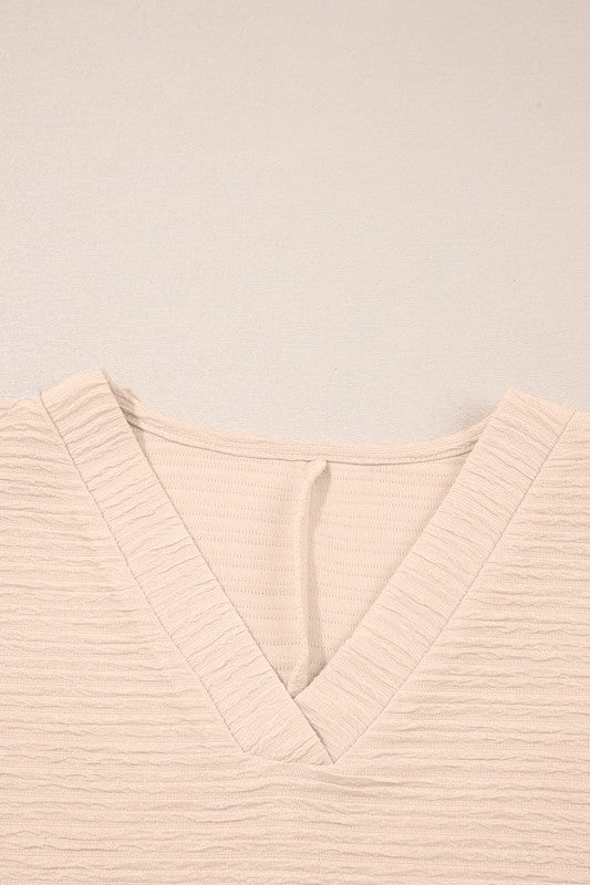 Effortless style. Everyday comfort. This two-piece set combines a textured tee and matching shorts for a laid-back look that’s anything but basic. Whether you're lounging at home or heading out for errands, this set keeps you cool, coordinated, and confident.