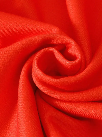 Close-up of red fabric with folds