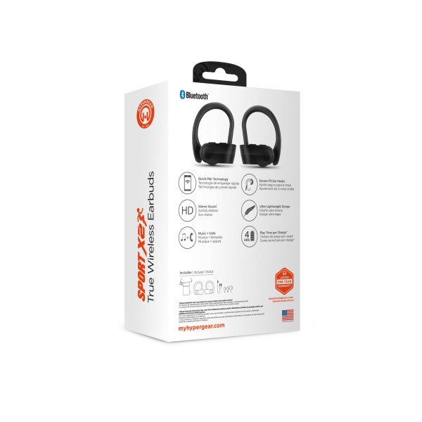 HyperGear Sport X2 Earbuds inside case