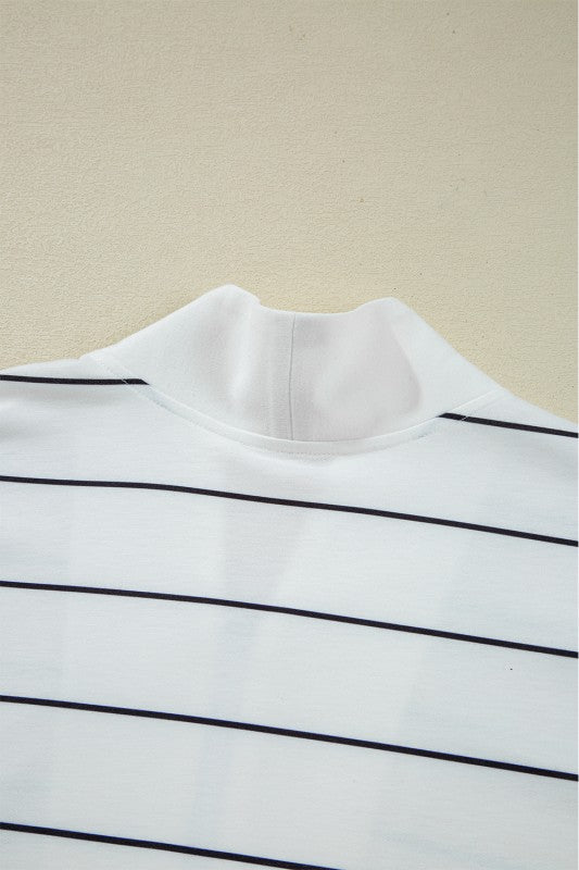 Drop sleeves create a relaxed, casual fit.