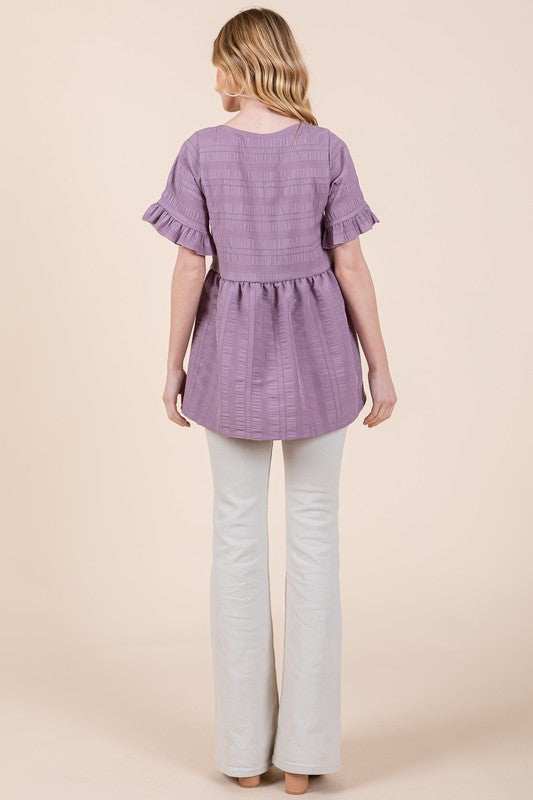 Lightweight, textured, and flowy — ruffles lend movement to every step.