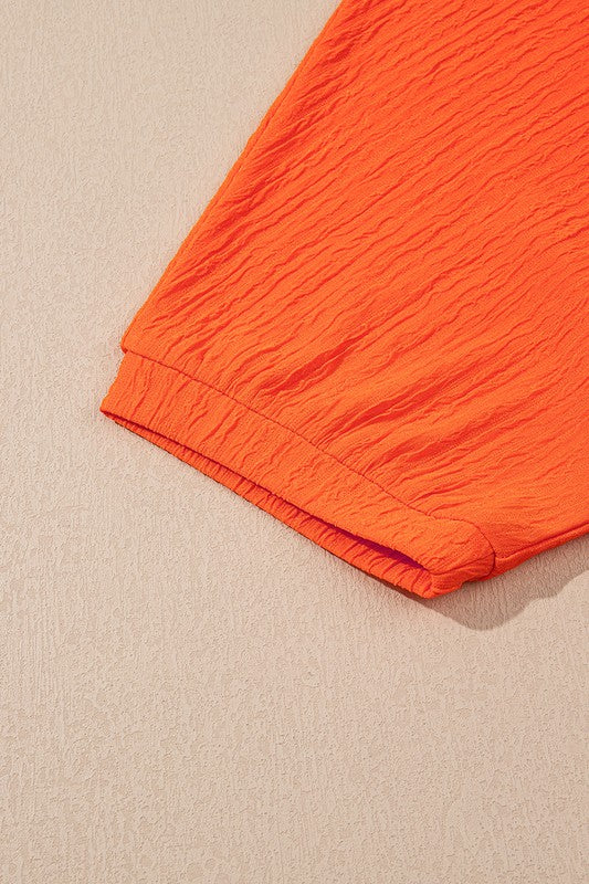 Textured V-Neck Tee & Shorts Set
