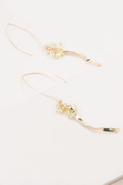 These Twist Arc Threader Earrings in Lemon feature a graceful gold arc that threads effortlessly through the ear, accented with iridescent lemon-hued stones that catch the light with every move. Whether you're headed to brunch or a sunset soirée, these earrings bring effortless elegance with a playful twist.