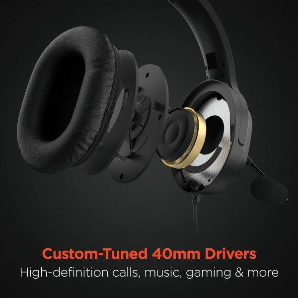 Over-ear V150 Stereo Headset with high-definition calls, music, gaming, and more