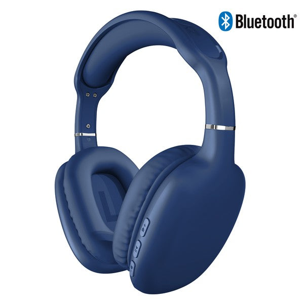 Side view of VIBE Wireless Headphones navy blue