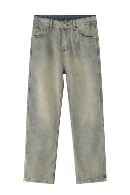 Classic silhouette. Modern edge. These jeans combine the timeless appeal of a straight leg with the sleekness of a slim fit—finished in a washed tone that adds character to every step.