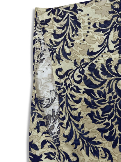 Women's Printed V-Neck Cap Sleeve Maxi Dress