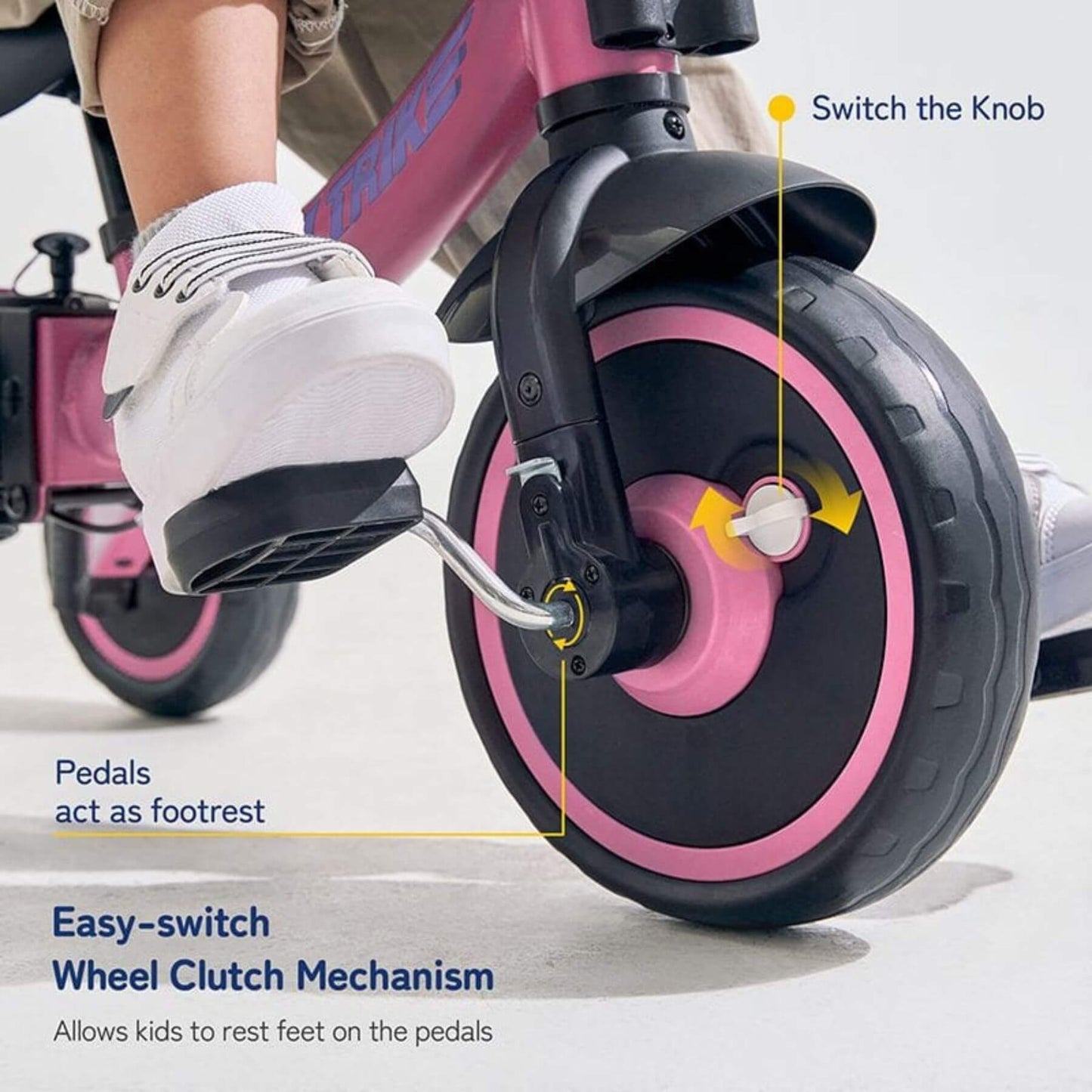 Besrey Toddler 7-in-1 Trike Tricycle for Infant and Kids Blue (Open Box)