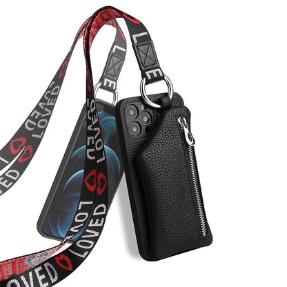 New Phone Case Lanyard Coin Purse Leather Case