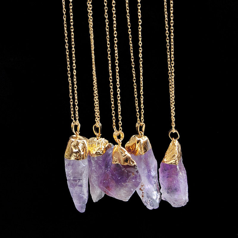 Colorful Natural Stone Winding Chain Necklace