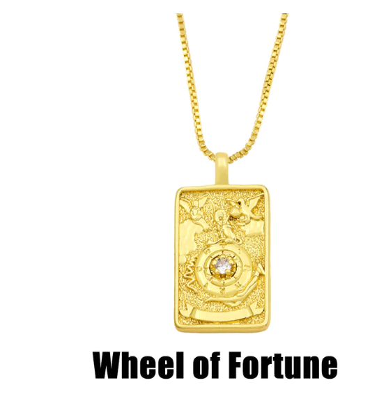 Twelve Constellation Tarot Necklace Retro Constellation Necklace