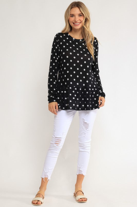 Polka Dot Tunic Top