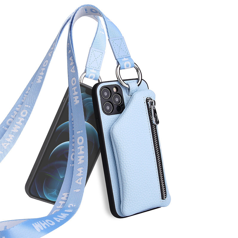 New Phone Case Lanyard Coin Purse Leather Case