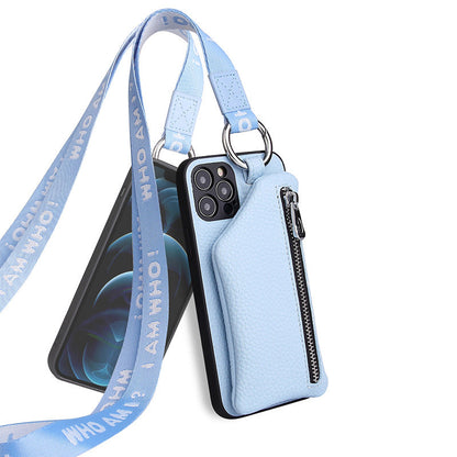 New Phone Case Lanyard Coin Purse Leather Case