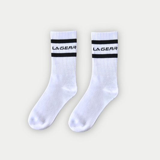 LA GEAR CLASSIC ATHLETIC STRIPED CREW SOCKS