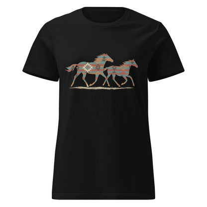 Tribal Running Horses Women's Tee
