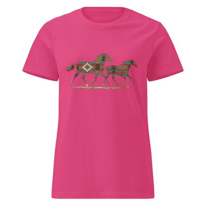 Tribal Running Horses Women's Tee