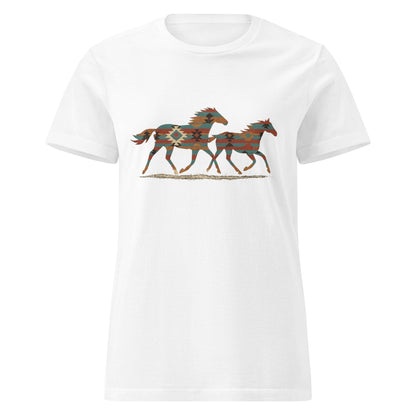 Tribal Running Horses Women's Tee